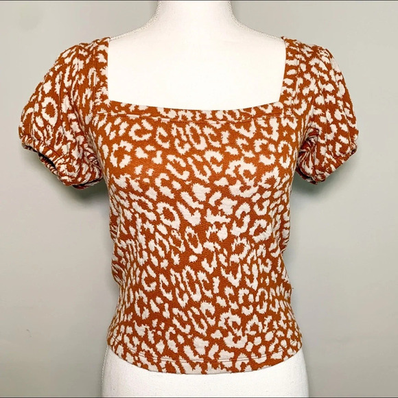 Free People No Type Top - Brown Leopard - Picture 4 of 8